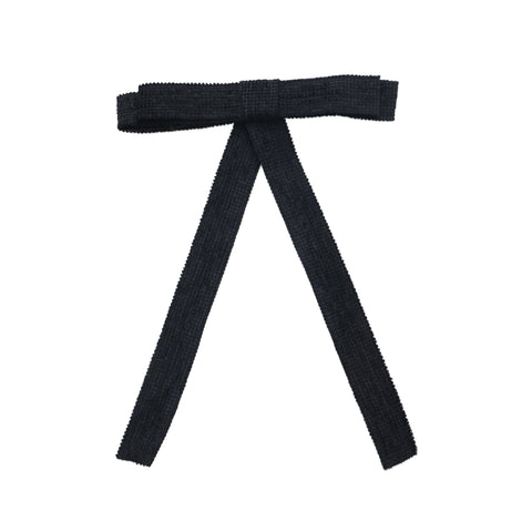 Halo Luxe Black Abigail Luxe Corduroy Longtail Clip