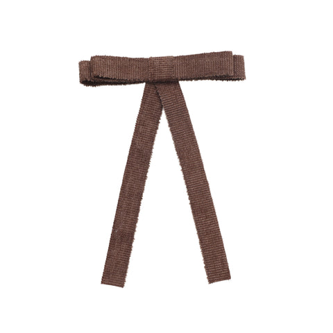 Halo Luxe Brown Abigail Luxe Corduroy Longtail Clip