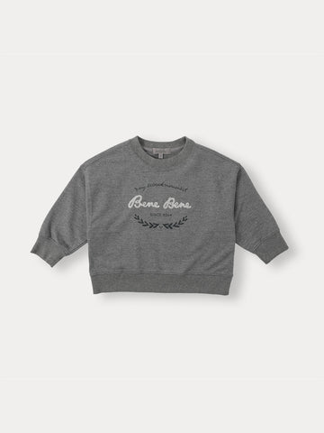 Bene Bene Grey Melange Broderie Sweatshirt