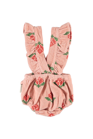 Piupiuchick Pink Big Flowers Bloomers with Straps