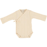 Bebe Organic Natural Wrap Onesie + Footed Pant Set