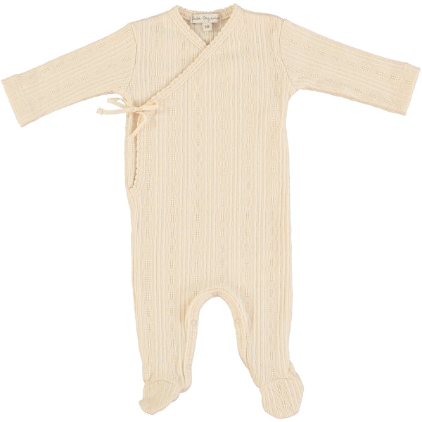 Bebe Organic Natural Wrap Overall Footie