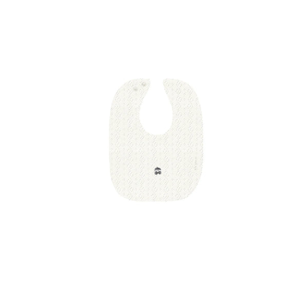 Ely's & Co Embroidered Cherry Pointelle Boys Cream Bib