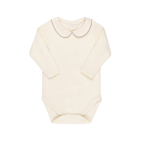 Ely's & Co Cream Beige Piping Modal Bodysuit