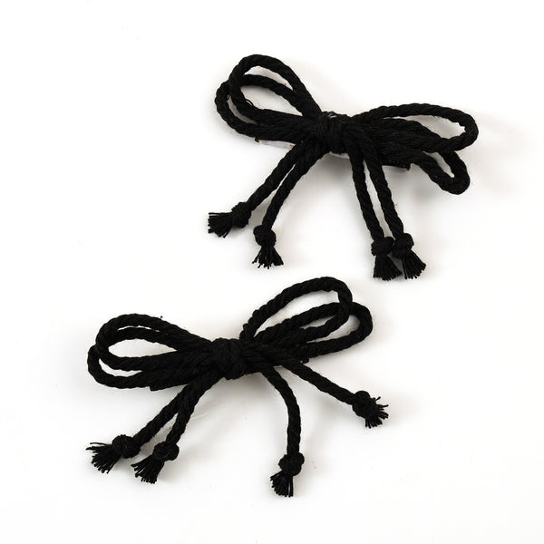 Halo Luxe Black Bea Braided Double Clip Set