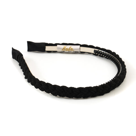 Halo Luxe Black Bea Braided Rope Headband
