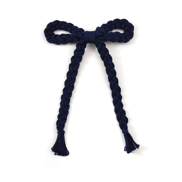 Halo Luxe Navy Blue Bea Braided Rope Longtail Clip