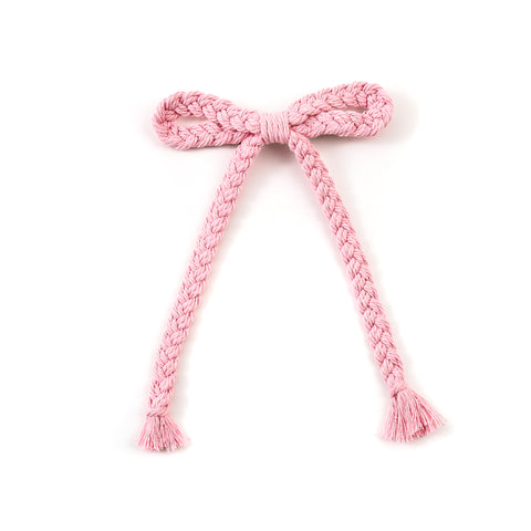 Halo Luxe Pink Bea Braided Rope Longtail Clip