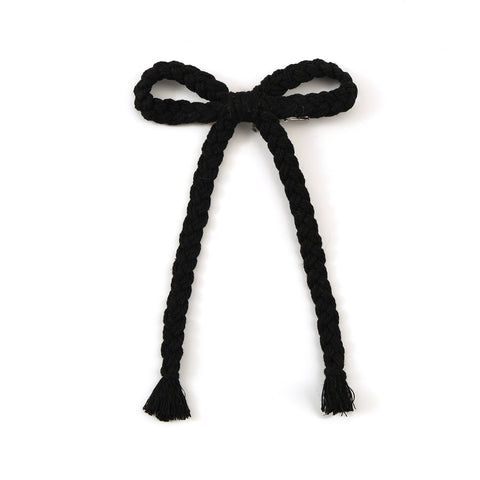 Halo Luxe Black Bea Braided Rope Longtail Clip