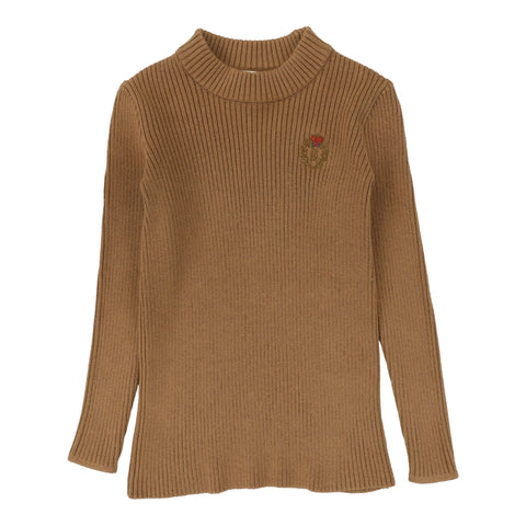 Lil Legs Analogie Camel Crest Knit Mockneck