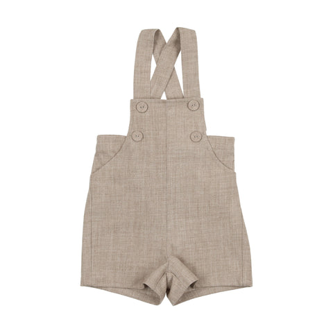 Coco Blanc Oatmeal Wool Boys Overalls