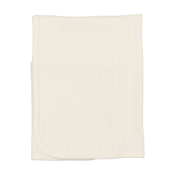 Coco Blanc Ivory Thin Pointelle Blanket