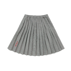 Coco Blanc Gingham Pleated Skirt – Panda and Cub
