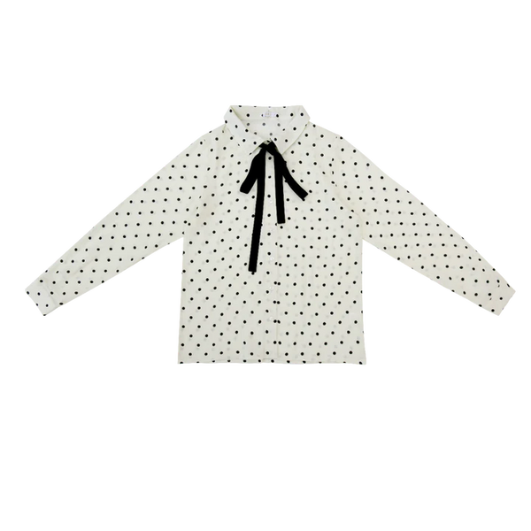 Coco Blanc Cream/Black Polka Dot Blouse