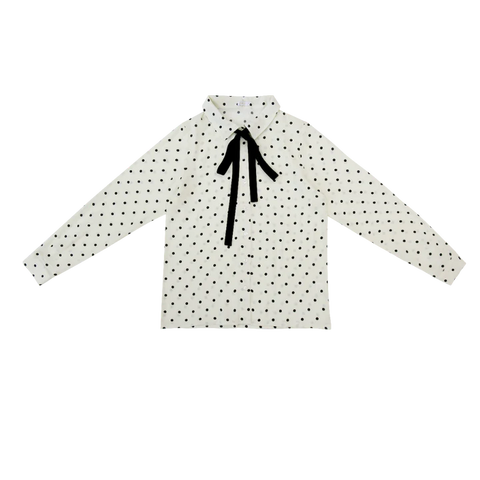 Coco Blanc Cream/Black Polka Dot Blouse