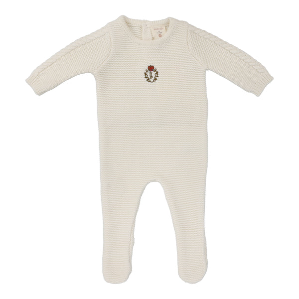 Lil Legs Analogie Cream Crest Knit Footie