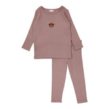 Lil Legs Mauve Crown Lounge Set