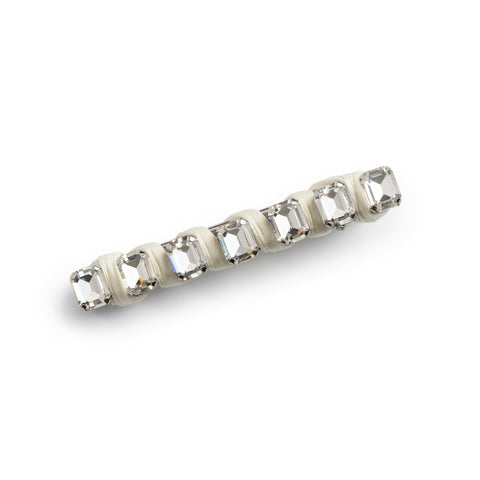 Halo Luxe Ivory Crystal Satin Clip