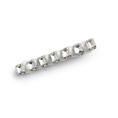 Halo Luxe White Crystal Satin Clip