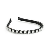 Halo Luxe Black Crystal Satin Headband