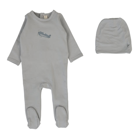 Lilette Pale Blue Graphic Footie Set GFS-PBL