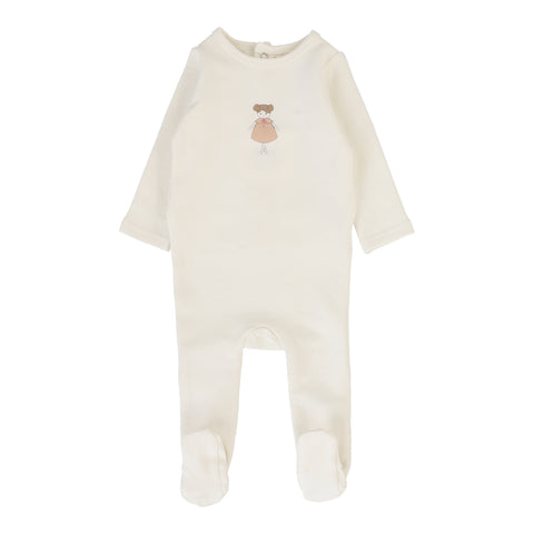 Lilette Cream/Doll Graphic Footie GF-CRED