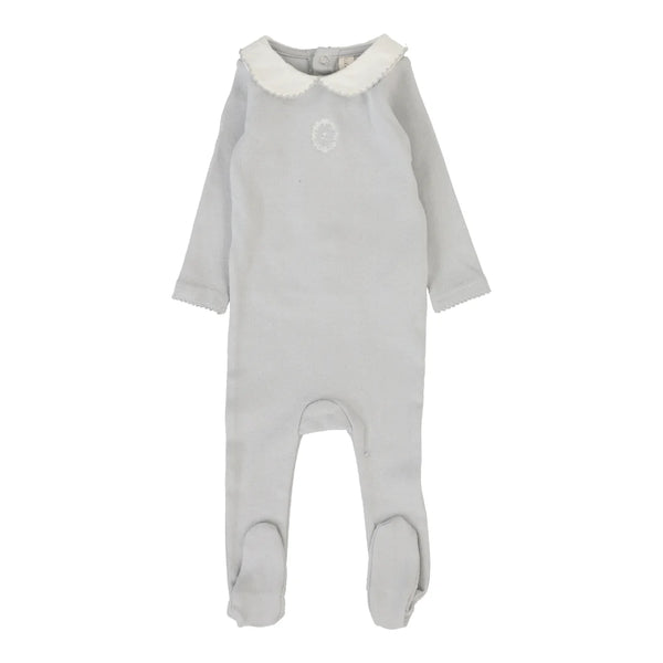 Lilette Pale Blue Emblem Embroidered Footie