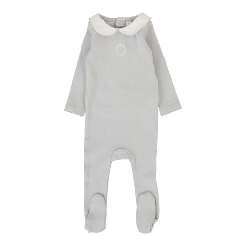 Lilette Pale Blue Emblem Embroidered Footie