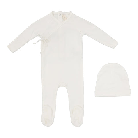 Lilette Winter White Wrapover Footie Set