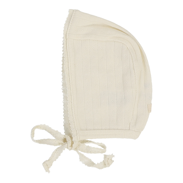 Lilette Cream Fine Pointelle Bonnet