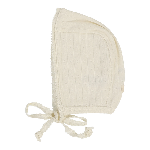 Lilette Cream Fine Pointelle Bonnet