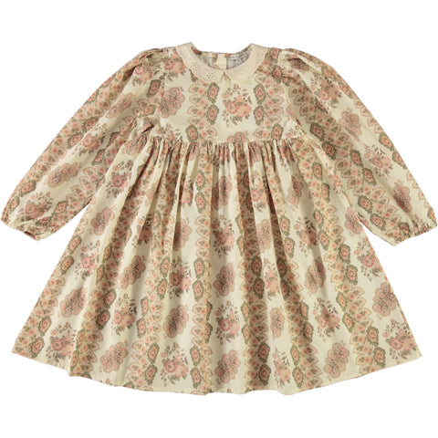 Bebe Organic Tapestry Floral Collar Darja Dress