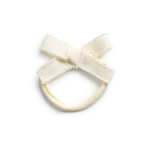Halo Luxe Ivory Dahlia Deconstructed Grosgrain Ribbon Baby Headband