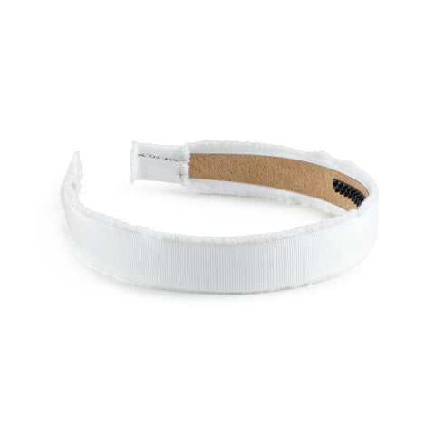 Halo Luxe White Dahlia Deconstructed Grosgrain Ribbon Headband