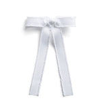 Halo Luxe White Dahlia Deconstructed Grosgrain Ribbon Long Tail Clip