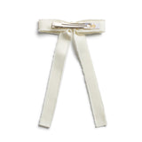 Halo Luxe Ivory Dahlia Deconstructed Grosgrain Ribbon Long Tail Clip