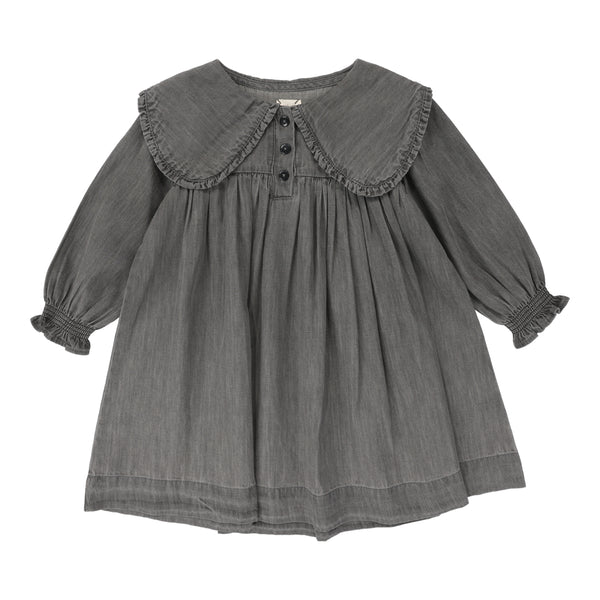 Lil Legs Grey Wash Denim Tencel Dress