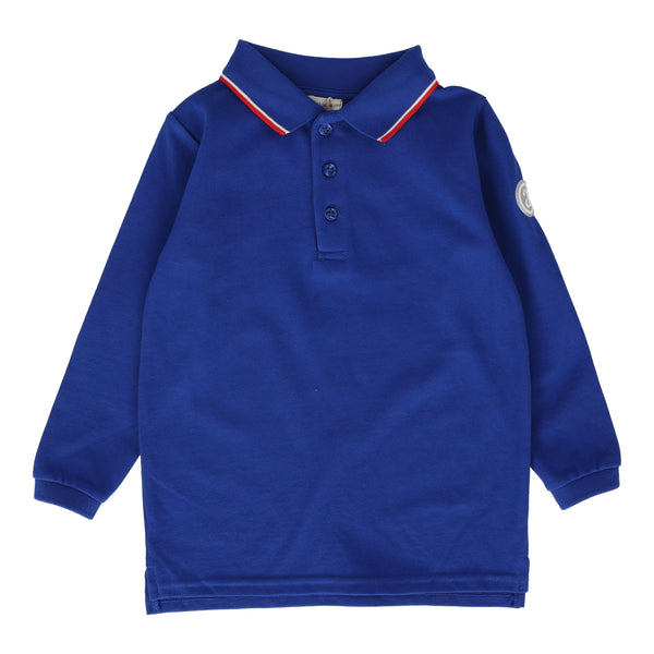 Lil Legs Royal Blue Double Stripe LS Polo