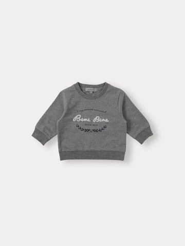 Bene Bene Baby Grey Melange Broderie Sweatshirt