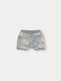 Bene Bene Baby Grayish Blue Ria Flower Knit Sweater + Shorts Set