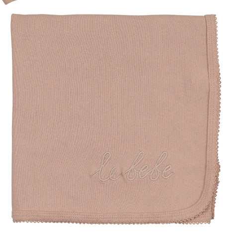 Lilette Dusty Pink Le Bebe Pointelle Blanket
