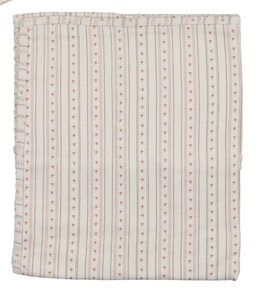 Lilette Cream/Pink Linear Print Blanket