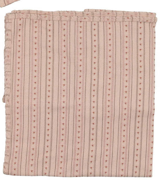 Lilette Pale Pink Linear Print Blanket