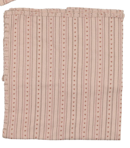 Lilette Pale Pink Linear Print Blanket