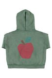 Piupiuchick Green Apple Print Hoodie