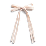 Halo Luxe Pale Pink Hopscotch Twill Long Tail Clip