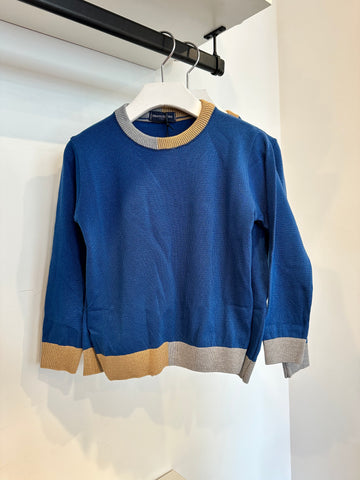 Emanuel Pris Cobalt/Grigio Knit Sweater