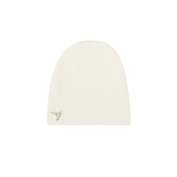Ely's & Co Ivory/Sage Embroidered Ginkgo Beanie