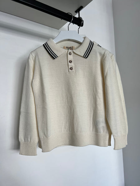 Nupkeet Ivory Scanno Striped Polo