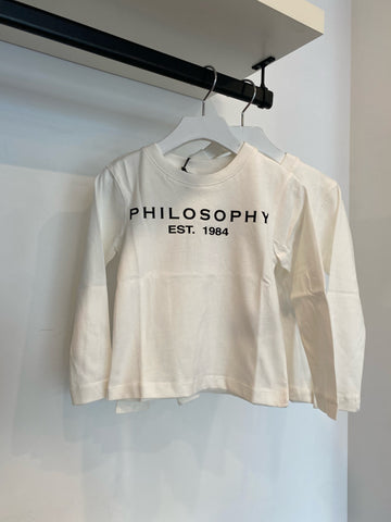Philosophy Cream Logo Print T-shirt